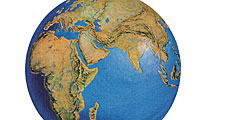 7:023 Geography: Think of Something Big, globe showing Africa, Europe, and Eurasia