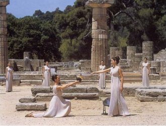 Ancient Olympia, kindling the Olympic flame. Photo © GNTO - USA