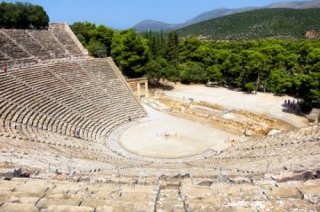 Beautyful ancient Theater in Epidavros, Greece