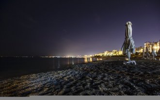 Night beach at Athens