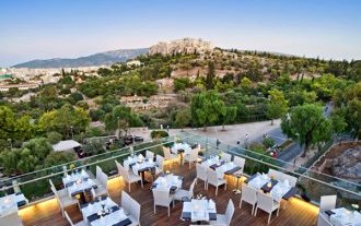 Roof gardens in Athens: Thissio View