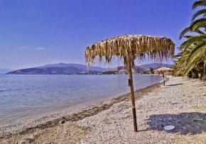 The pebbled Karathona beach near Nafplio on the Peloponnese Peninisula, Greece on Mallory on Travel adventure, adventure travel, photography Iain Mallory-300-63_Karathona_Beach