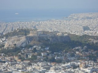 View of Acropolis from Lycabettus Hill
